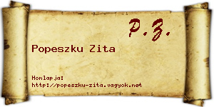 Popeszku Zita névjegykártya